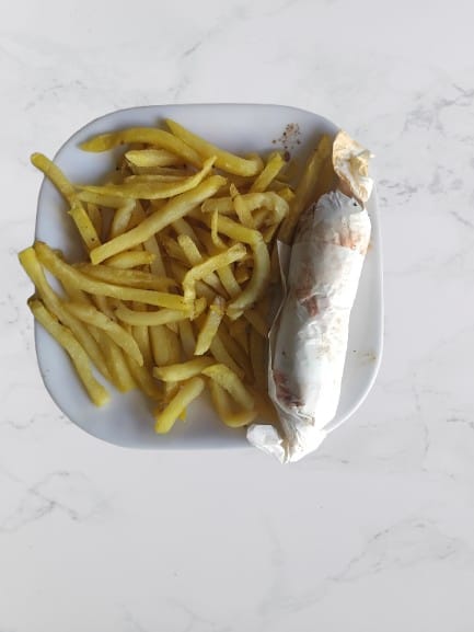chips and shawarma